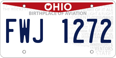 OH license plate FWJ1272