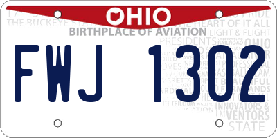 OH license plate FWJ1302