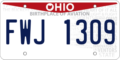 OH license plate FWJ1309