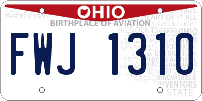 OH license plate FWJ1310