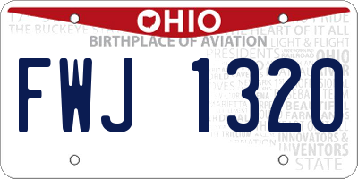 OH license plate FWJ1320