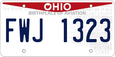 OH license plate FWJ1323