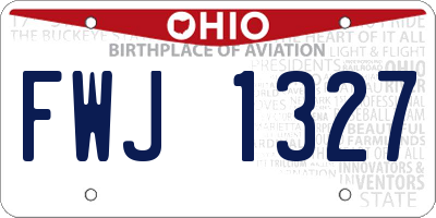 OH license plate FWJ1327