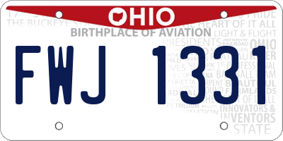 OH license plate FWJ1331