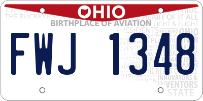 OH license plate FWJ1348
