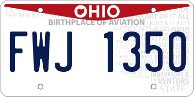 OH license plate FWJ1350