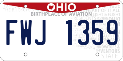 OH license plate FWJ1359