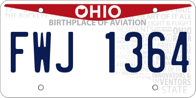 OH license plate FWJ1364