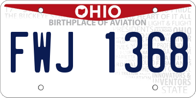 OH license plate FWJ1368