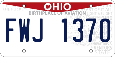 OH license plate FWJ1370