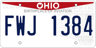 OH license plate FWJ1384