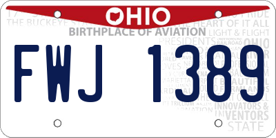 OH license plate FWJ1389