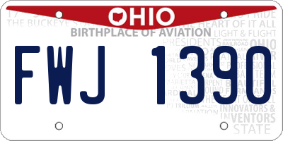 OH license plate FWJ1390