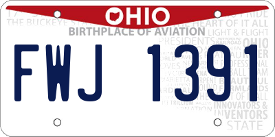 OH license plate FWJ1391