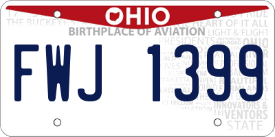 OH license plate FWJ1399