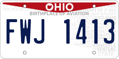 OH license plate FWJ1413