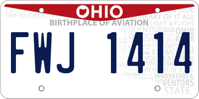 OH license plate FWJ1414