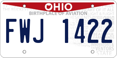OH license plate FWJ1422