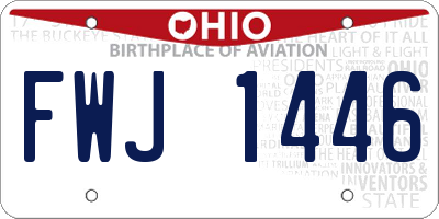 OH license plate FWJ1446