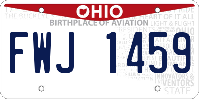 OH license plate FWJ1459