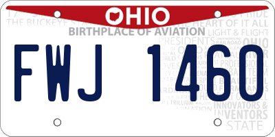 OH license plate FWJ1460