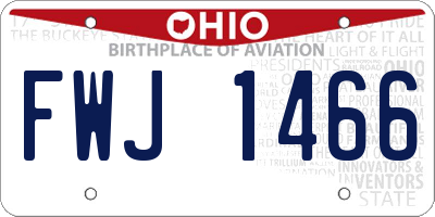 OH license plate FWJ1466