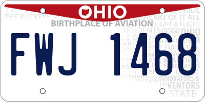 OH license plate FWJ1468