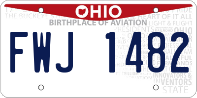 OH license plate FWJ1482