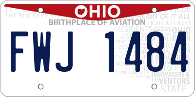 OH license plate FWJ1484