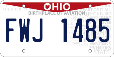 OH license plate FWJ1485