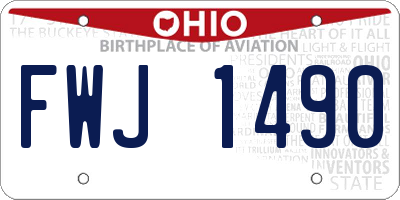 OH license plate FWJ1490