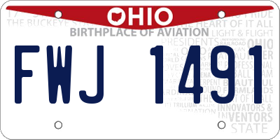 OH license plate FWJ1491
