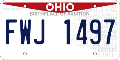 OH license plate FWJ1497