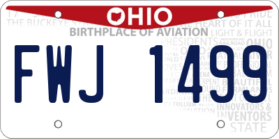 OH license plate FWJ1499