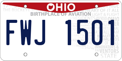 OH license plate FWJ1501
