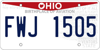 OH license plate FWJ1505