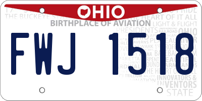 OH license plate FWJ1518