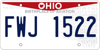 OH license plate FWJ1522