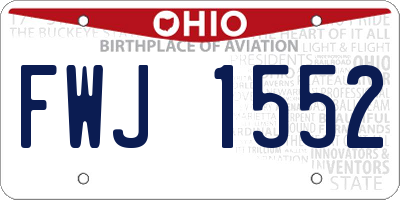 OH license plate FWJ1552