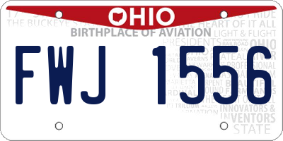 OH license plate FWJ1556