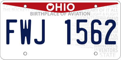OH license plate FWJ1562