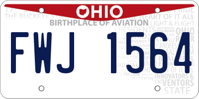 OH license plate FWJ1564