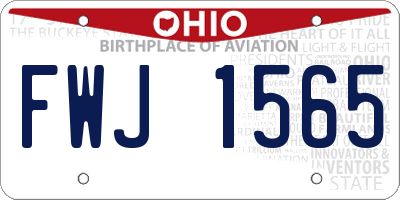 OH license plate FWJ1565