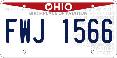 OH license plate FWJ1566