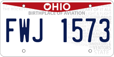 OH license plate FWJ1573