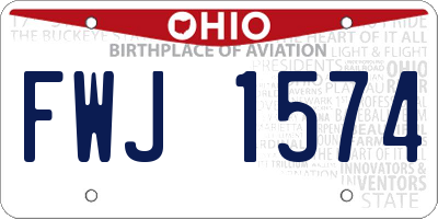 OH license plate FWJ1574