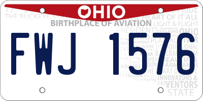 OH license plate FWJ1576