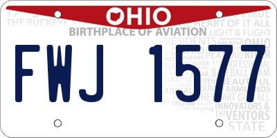 OH license plate FWJ1577