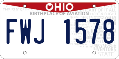 OH license plate FWJ1578