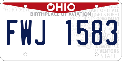 OH license plate FWJ1583
